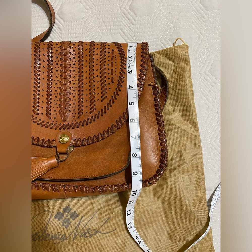 Patricia Nash Boho Brown Leather Crossbody Bag - Picture 12 of 13